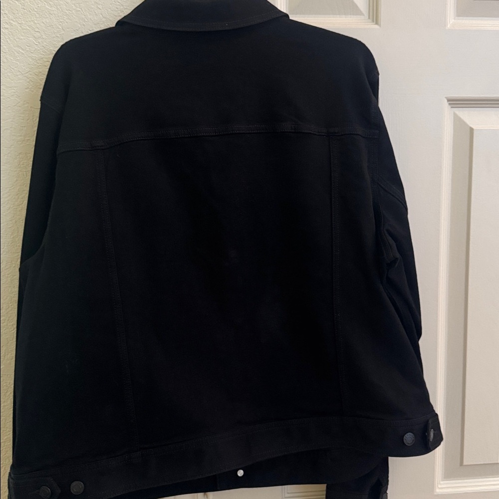 LIKE NEW, Talbots black denim jean jacket. - Picture 7 of 7